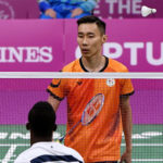 Lee Chong Wei wins an easy match in the first tie of 2018 Commonwealth Games mixed team event. (photo: Bernama)