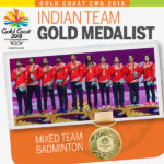 India win its first mixed team badminton gold at the Commonwealth Games. (photo: TOI)