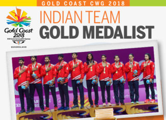 India win its first mixed team badminton gold at the Commonwealth Games. (photo: TOI)