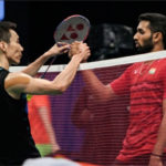Lee Chong Wei gets stiff test against HS Prannoy in the 2018 Commonwealth Games semi-finals. (photo: AP)