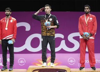 Lee Chong Wei fights hard to win the 2018 Commonwealth Games in Gold Coast gold medal. (photo: AP)