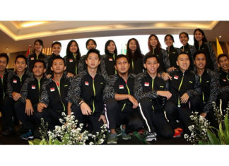 Shuttlers for Indonesia's 2018 Thomas Cup and Uber Cup team. (photo: PBSI)