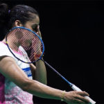 Saina Nehwal loses to Michelle Li in the 2018 Uber Cup opener. (photo: AFP)
