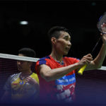Lee Chong Wei beats Anthony Sinisuka Ginting in the Thomas Cup quarter-finals. (photo: AFP)
