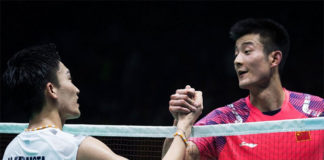 Kento Momota to face Chen Long in the Thomas Cup final. (photo: AFP)