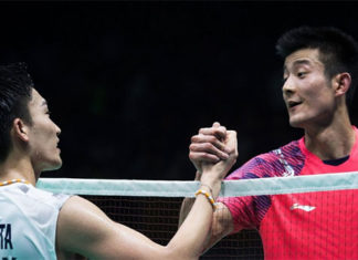 Kento Momota to face Chen Long in the Thomas Cup final. (photo: AFP)
