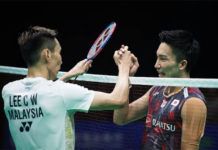 Lee Chong Wei meets Kento Momota in the Malaysia Open final. (photo: AP)
