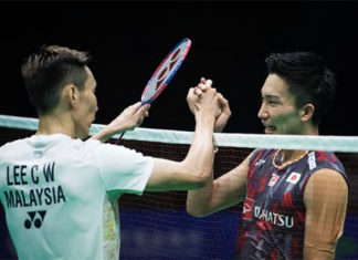Lee Chong Wei meets Kento Momota in the Malaysia Open final. (photo: AP)