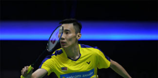 Lee Chong Wei plays faster than average during the Thomas Cup final. (photo: AP)