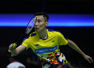 Lee Chong Wei plays faster than average during the Thomas Cup final. (photo: AP)