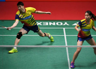 Goh Soon Huat/Shevon Jemie Lai advance to the 2018 Singapore Open second round. (photo: Bernama)
