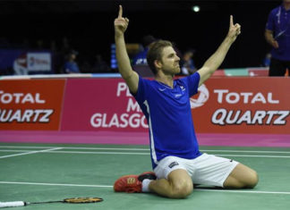 Brice Leverdez has been known as a giant-killer in badminton. (photo: AFP)
