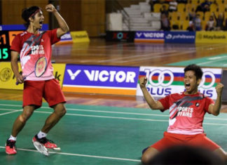 Wish Mohamad Arif/Nur Mohd Azriyn good luck in the Russia Open final. (photo: Bernama)