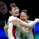 Japan’s Mayu Matsumoto and Wakana Nagahara (right) won their first women’s doubles world title. (photo: AFP)