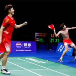 Li Junhui (right) /Liu Yuchen celebrate after winning the world tile. (photo: AFP)