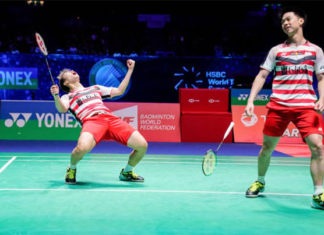 Marcus Gideon/Kevin Sukamuljo would be the key to Indonesia's victory against China in the Asian Games badminton men's team final. (photo: AFP)