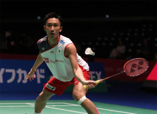 Kento Momota looking to win the Japan Open in front of his home crowd. (photo: AFP)