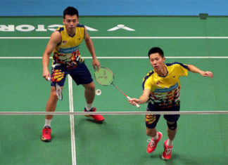 Goh V Shem/Tan Wee Kiong could face Marcus Fernaldi Gideon/Kevin Sanjaya Sukamuljo in China Open quarter-finals. (photo: AFP)