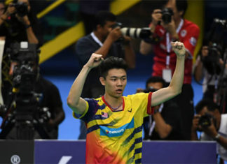 Lee Zii Jia is one win away from his first title of the season. (photo: AFP)