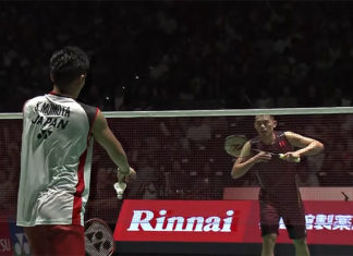 Lin Dan shows some improvement playing against Kento Momota in the China Open first round.