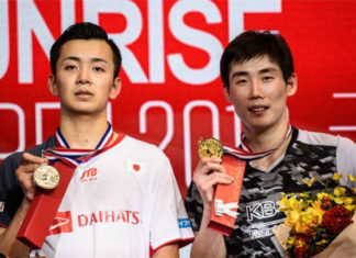 Congratulations to Son Wan-Ho (R) for winning the 2018 Hong Kong Open. (photo: AFP)
