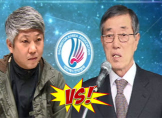 Kang Kyung-Jin versus BKA president Park Ki-hyun. (photo: Twitter)