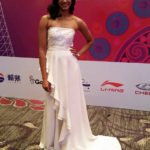 Simplicity of PV Sindhu’s gown is so beautiful. (photo: BWF)