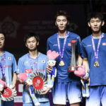 Li Junhui/Liu Yuchen (R) beat Hiroyuki Endo/Yuta Watanabe to keep the men’s doubles title at home. (photo: AFP)