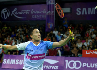 Fans are excited to watch Kento Momota play in the 2018/2019 Purple League. (photo: Purple League's Facebook)