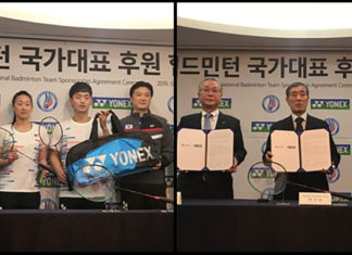 Badminton Korea Association (BKA) signs four-year agreement with Yonex. (photo: Yonex)