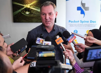 Morten Frost Hansen talks to media on Thursday. (photo: Bernama)