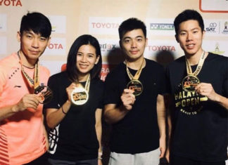 Chan Peng Soon/Goh Liu Ying and Goh V Shem/Tan Wee Kiong have been serving as each other’s coaches during the tournament.