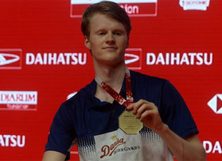 Anders Antonsen is another rising young badminton star from Denmark. (photo: Xinhua)