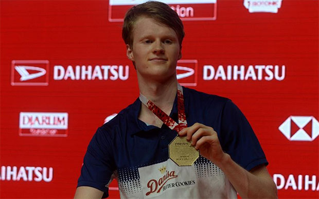 Anders Antonsen is another rising young badminton star from Denmark. (photo: Xinhua) Anders Antonsen is another rising young badminton star from Denmark. (photo: Xinhua)