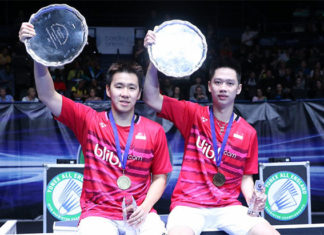 Kevin Sanjaya Sukamuljo/Marcus Fernaldi Gideon are already eyeing for gold medal at the 2020 Olympics. (photo: PBSI)