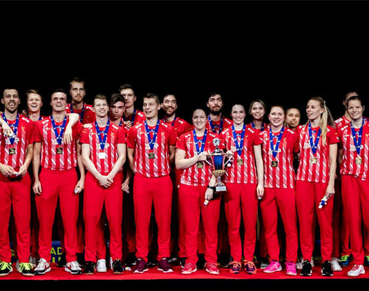 Denmark win their 17th European Mixed Team Championships title on Sunday. (photo: Badminton Europe/Koen Mutton)