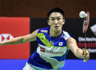 Kento Momota is one win away from the German Open title. (photo: WDR)