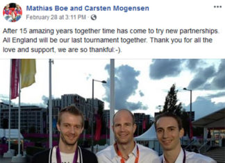 BadmintonPlanet wish Mathias Boe (R) and Carsten Mogensen (L) the best of luck the next phase of their badminton journey. (photo: Mathias Boe and Carsten Mogensen's Facebook)