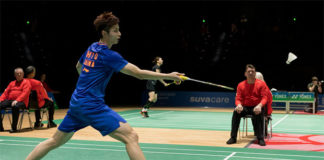 Shi Yuqi claims the 2019 Swiss Open title. (photo: Swiss Open)