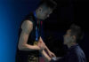 Lin Dan beats Chen Long for Malaysia Open title, poses with Lee Chong Wei on podium Lee Chong Wei congratulates Lin Dan during the awards ceremony. (photo: Stanley Chou/Getty Images)