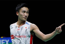 Kento Momota to play Shi Yuqi in the Badminton Asia Championships final. (photo: Fred Lee/Getty Images)