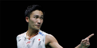 Kento Momota to play Shi Yuqi in the Badminton Asia Championships final. (photo: Fred Lee/Getty Images)