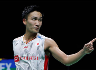 Kento Momota to play Shi Yuqi in the Badminton Asia Championships final. (photo: Fred Lee/Getty Images)
