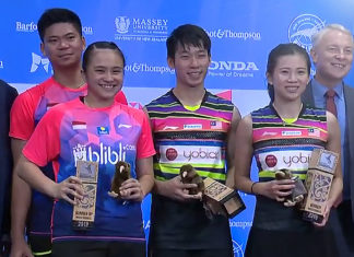 Congratulations Chan Peng Soon/Goh Liu Ying's outstanding performance for winning the 2019 New Zealand Open.