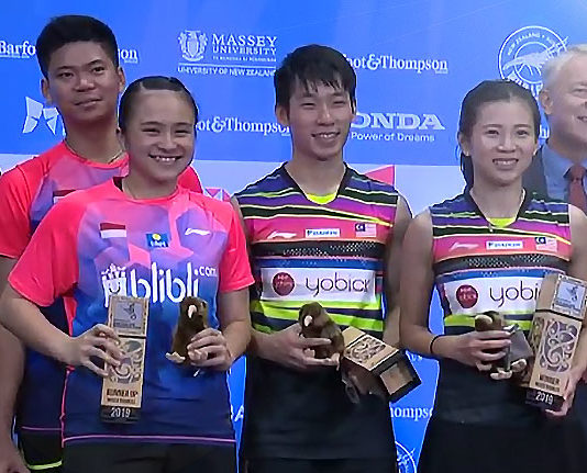 Congratulations Chan Peng Soon/Goh Liu Ying's outstanding performance for winning the 2019 New Zealand Open.