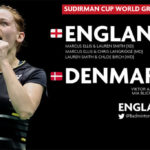 England shock Denmark 3-2 at Sudirman Cup on Monday. (photo: Badminton England)