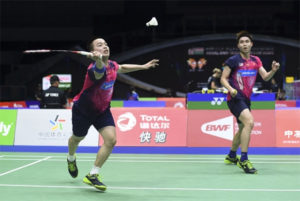 Aaron Chia/Soh Wooi Yik register a 0-1 career meeting record against either World No. 2 Takeshi Kamura/Keigo Sonoda or World No. 6 Hiroyuki Endo/Yuta Watanabe of Japan. (photo: AFP)