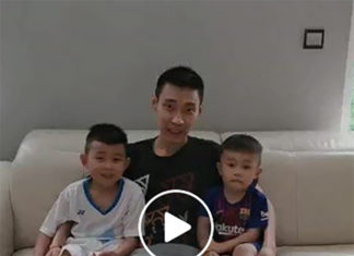 Lee Chong Wei and his sons wish dads everywhere a Happy Father's Day. (photo: Lee Chong Wei's Facebook)