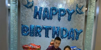 Lee Chong Wei and Wong Mew Choo celebrate Terence’s 4th Birthday. (photo: Lee Chong Wei's Facebook)