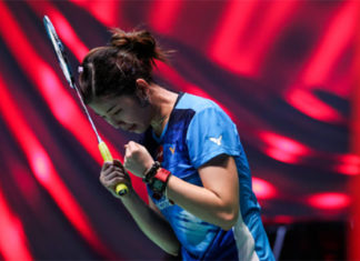 Soniia Cheah produces a brilliant match to beat Li Xuerui in 2019 Japan Open first round. (photo: Shi Tang/Getty Images)